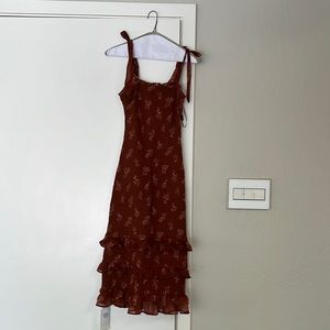 Abercrombie & Fitch smocked midi dress